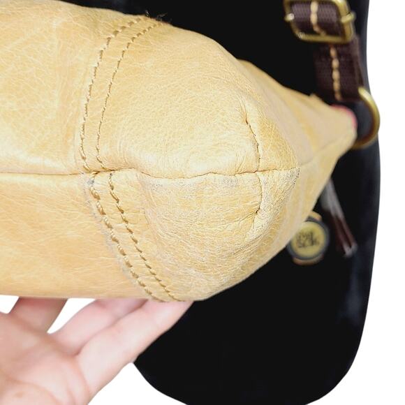 The Sak Kendra Tan Brown & Red Leather Crossbody Purse, PRE-OWNED - Picture 8 of 9